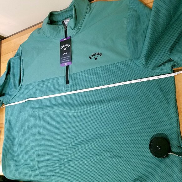 Callaway Men’s Quarter Zip Pullover XXL Green New Golf Sweatshirt Performance - Picture 4 of 16